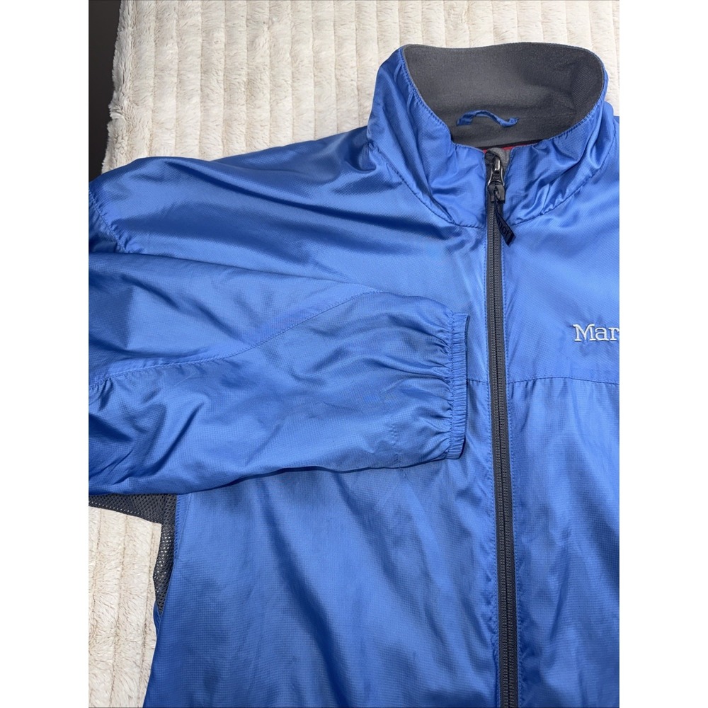 Marmot Women Windbreaker Fleece Line Jacket Full Zip Lightweight Blue Coat Large - Picture 2 of 15